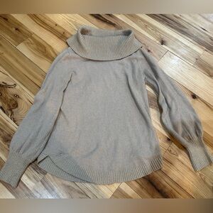 Tan Cowl Neck Sweater
